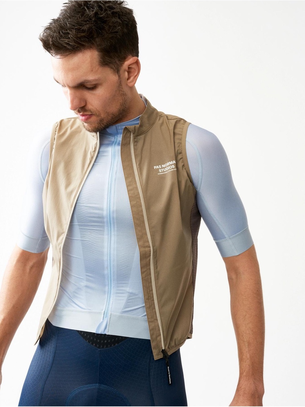 PAS NORMAL STUDIOS MECHANISM STOW AWAY GILET MEN SIZE MEDIUM Beige